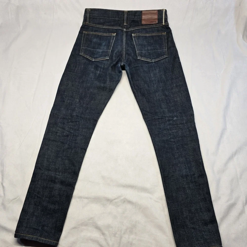 Gustin 448 Slim Fit Selvedge Denim Jeans Men Size 32x32 Button Fly
